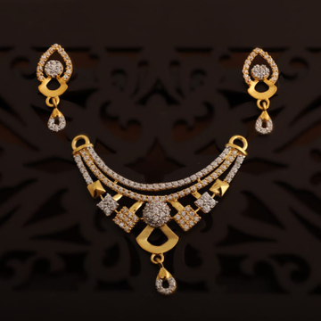 m.s pendant and dul Earring by Aaj Gold Palace